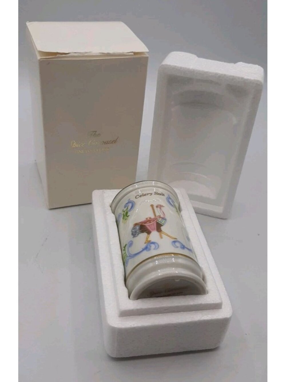 VTG Lenox Fine Porcelain Spice Rack Carousel Replacement Celery Jar w/Lid Boxed